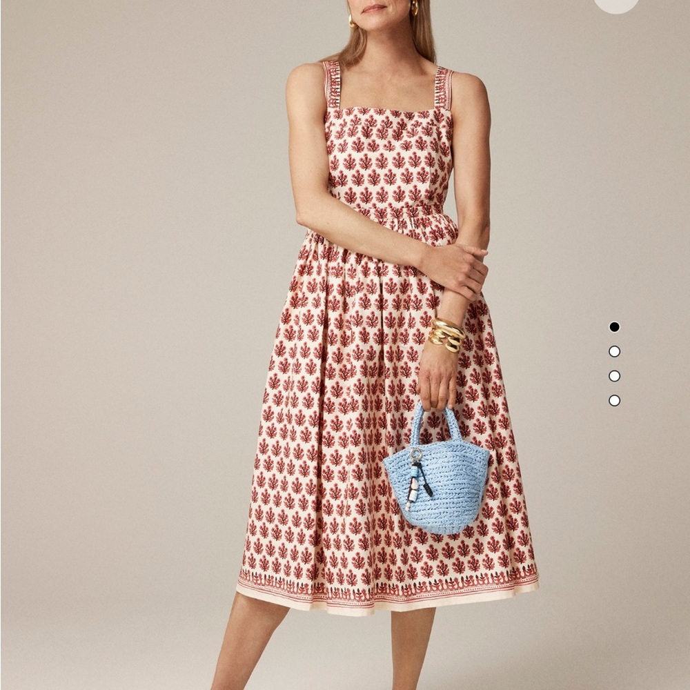 J. Crew Apron Block Print Dress 2 NWT